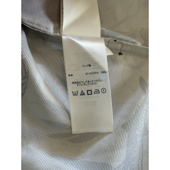 Chaps MENS SIZE LT Vented Fishing Button Shirt All Over Fish Print Beige - Picture 6 of 10